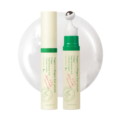 AXIS-Y Vegan Collagen Eye Serum - K Beauty Triple Hyaluronic Acid & Peptide Collagen Serum Improve Skin Elasticity, Reduce Fine Lines & Dark Circles - Maple Wellness Supplements