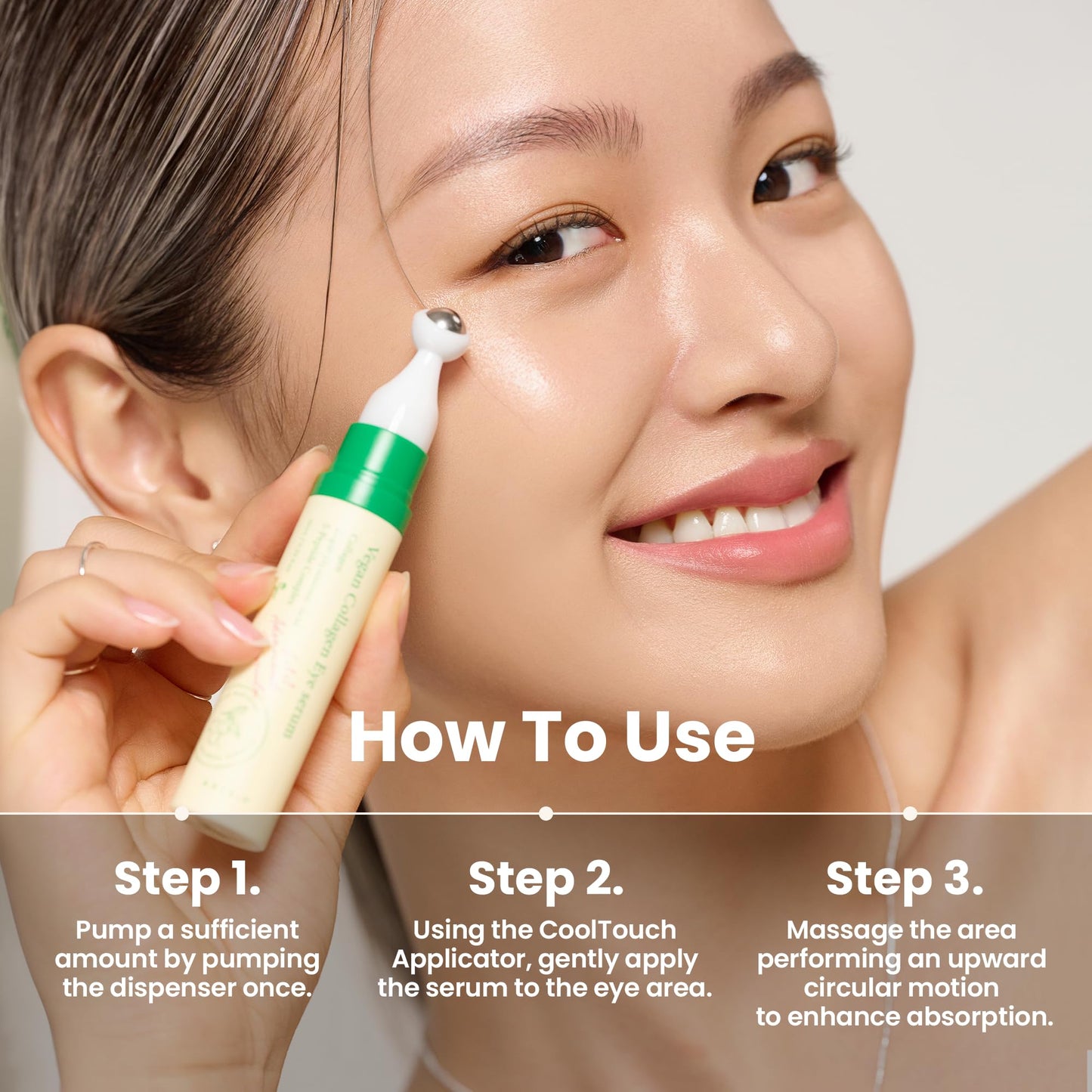 AXIS-Y Vegan Collagen Eye Serum - K Beauty Triple Hyaluronic Acid & Peptide Collagen Serum Improve Skin Elasticity, Reduce Fine Lines & Dark Circles - Maple Wellness Supplements