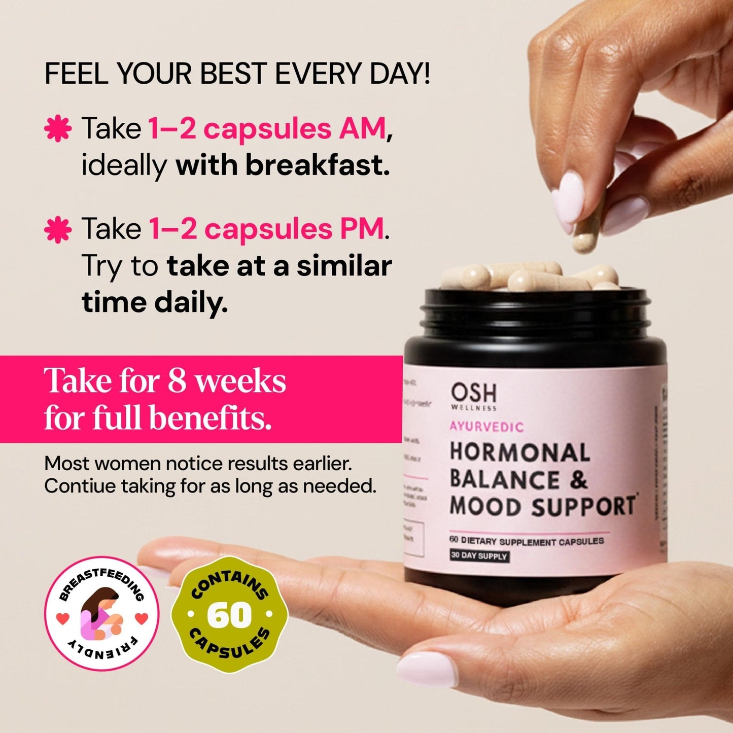 Ayurvedic Hormone Balance for Women | Cortisol Reducer | Mood, Energy, & Sleep Support | Regulates Estrogen | Stress Relief | Ashwagandha, Rhodiola, & Shatavari - Maple Wellness Supplements