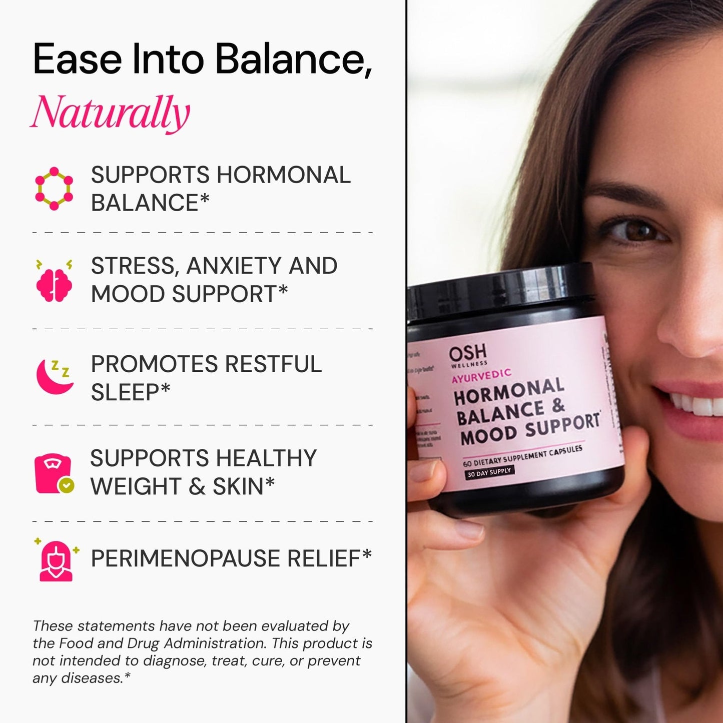Ayurvedic Hormone Balance for Women | Cortisol Reducer | Mood, Energy, & Sleep Support | Regulates Estrogen | Stress Relief | Ashwagandha, Rhodiola, & Shatavari - Maple Wellness Supplements