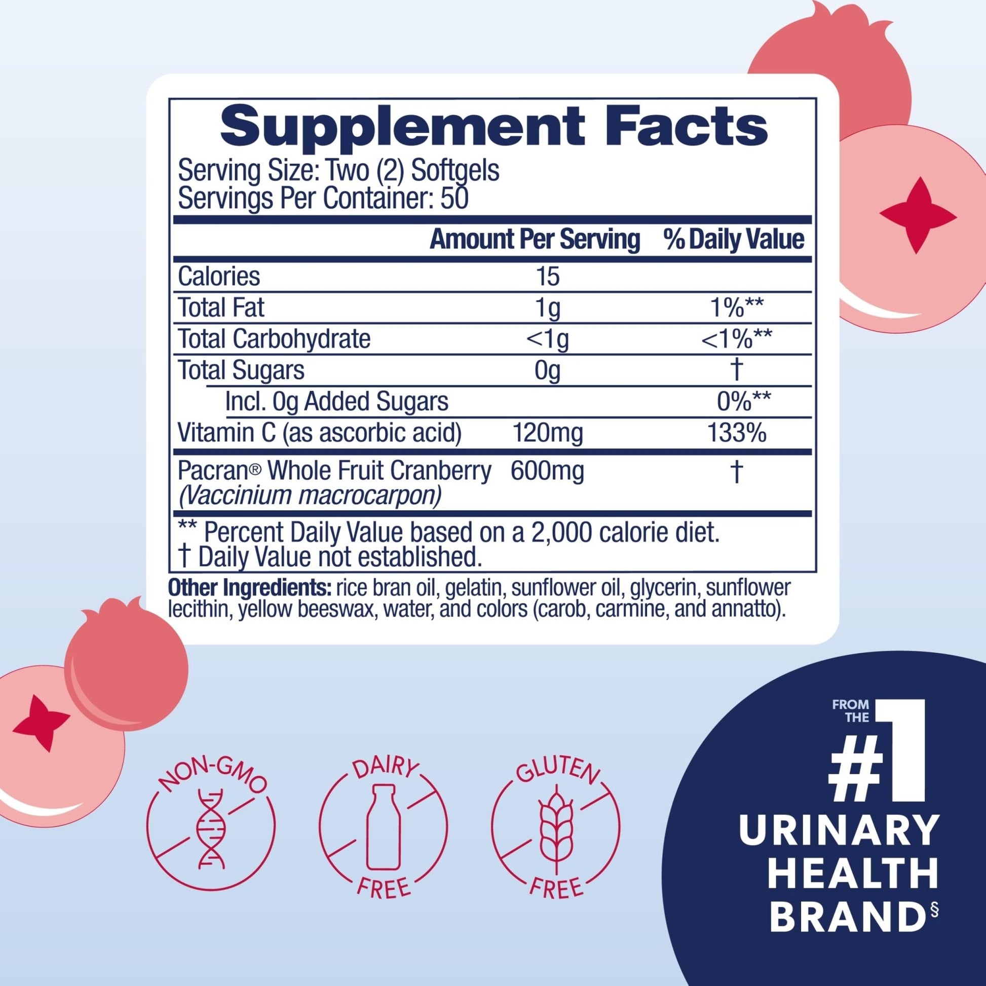 AZO Cranberry Pro, Cranberry Pills for Women & Men, 600mg Pacran, Made with Concentrated Whole Fruit Cranberry Powder to Help Cleanse and Protect The Urinary Tract - Maple Wellness Supplements