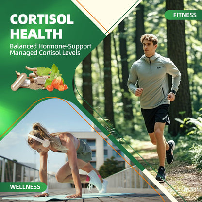 B BEWORTHS Cortisol Supplements for Women Men, 10-in-1 Cortisol Detox with Ashwagandha, Magnesium, L-Theanine, Balanced Cortisol Levels, Night & Calm Support, 120 Vegan Capsules - Maple Wellness Supplements