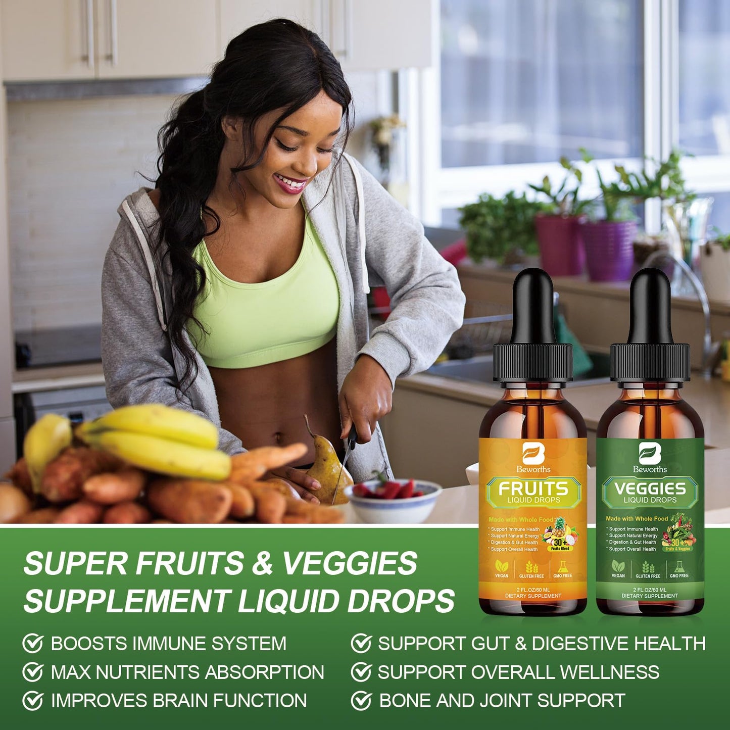 B BEWORTHS Fruits and Veggies Supplement - Balance of Natural Fruit and Vegetable - Maple Wellness Supplements