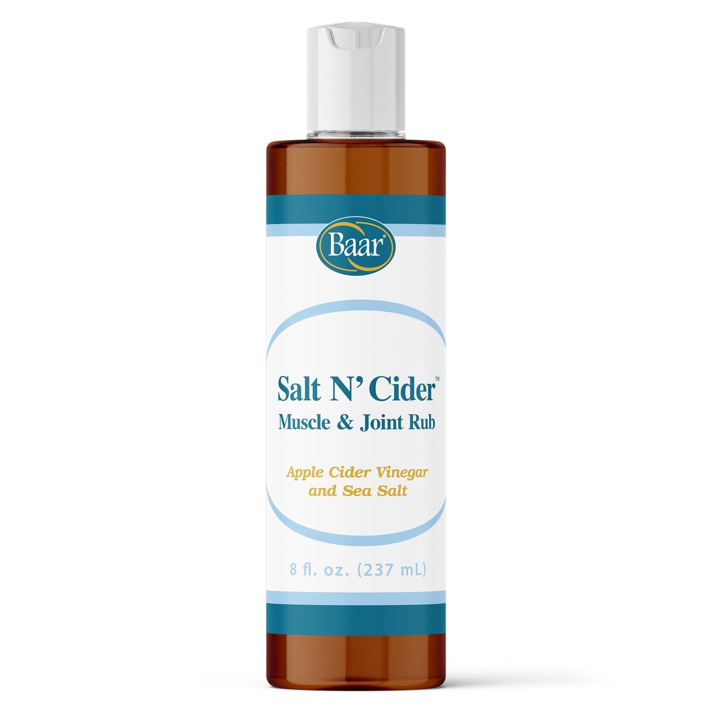 Baar Salt N' Cider Rub - Aids Bruised Ligaments & Tendons, Strains, Sprains & Bone Recovery, 8 fl. oz. - Maple Wellness Supplements