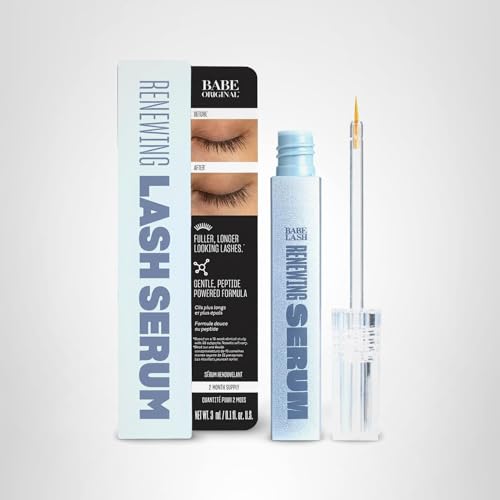 BABE ORIGINAL Renewing Lash Serum – Prostaglandin-Free, Peptide-Infused Gentle Lash Serum for Fuller, Longer-Looking Lashes, Lash Enhancing Treatment - Maple Wellness Supplements