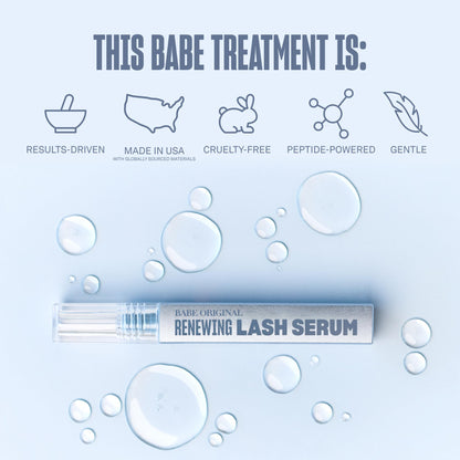BABE ORIGINAL Renewing Lash Serum – Prostaglandin-Free, Peptide-Infused Gentle Lash Serum for Fuller, Longer-Looking Lashes, Lash Enhancing Treatment - Maple Wellness Supplements
