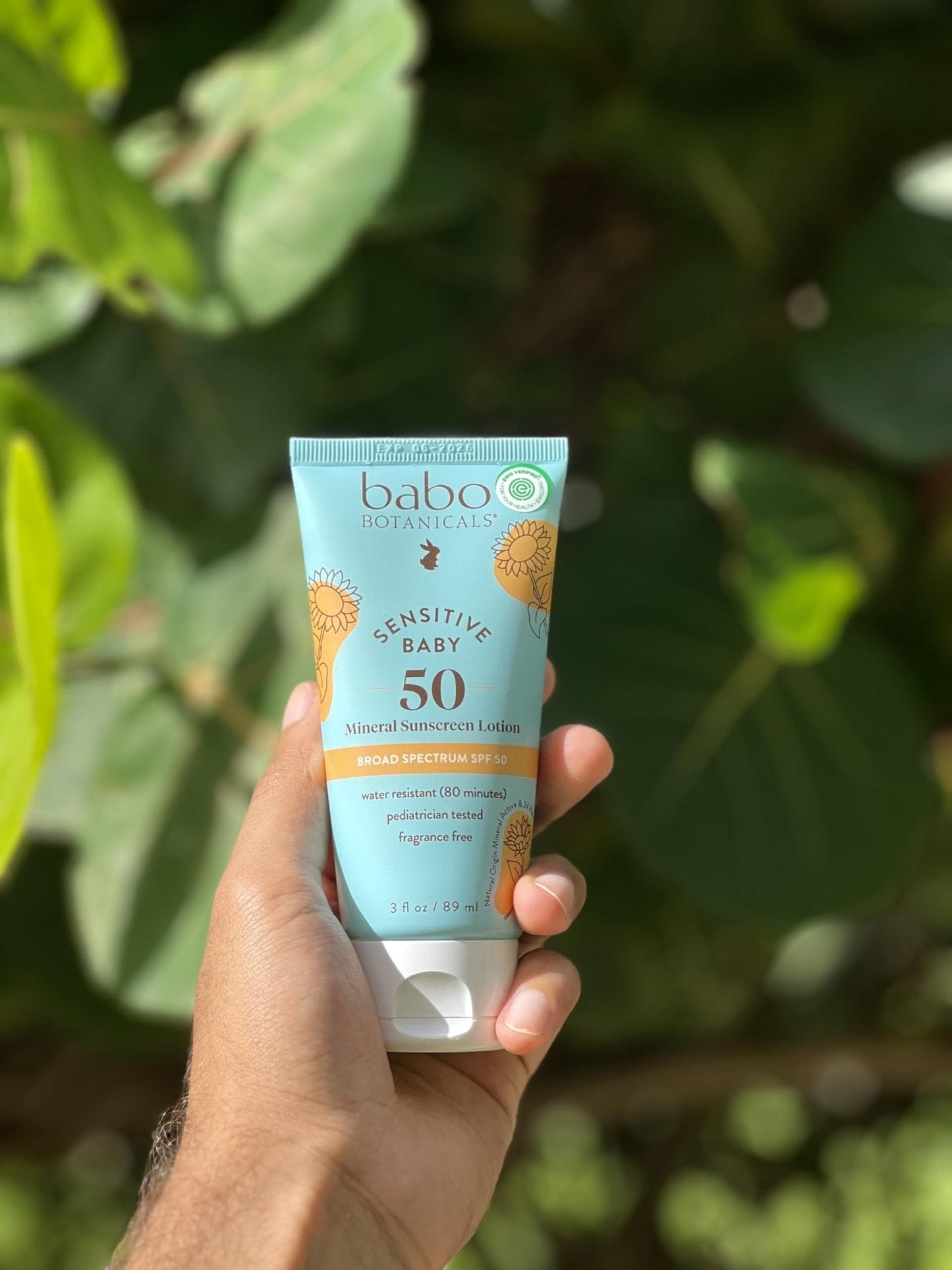 Babo Botanicals Sensitive Baby Mineral Sunscreen Lotion SPF50 - Natural Zinc Oxide - Face & Body - Fragrance-Free - Water-Resistant - Maple Wellness Supplements