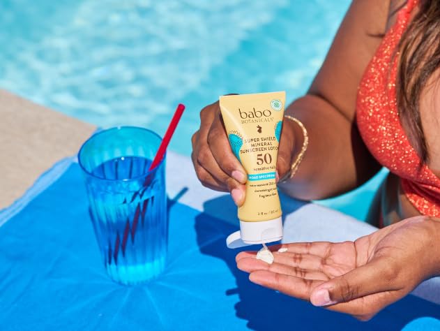 Babo Botanicals Sheer Mineral Sunscreen Lotion SPF 50 with 100% Mineral Active Ingredients for Babies, Kids or Extra Sensitive Skin, Lightweight - Maple Wellness Supplements