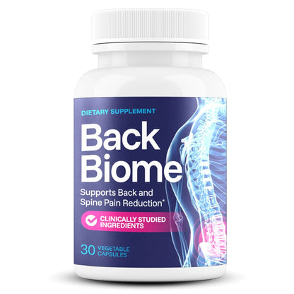 BackBiome – Advanced 7-Strain Probiotic Formula for Gut & Back Health – Supports Digestive Balance, Promotes Spinal Comfort – Non-GMO, Vegan, 30 Capsules - Maple Wellness Supplements
