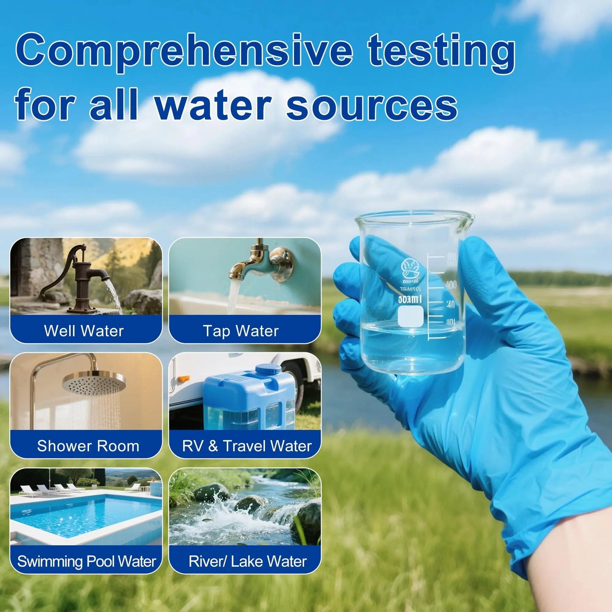 Bacteria Test Kits for Drinking Water - 12 Tests Detect Coliform, E.coli & All Bacteria | Home Quality Testing Kit for Well, Tap, Pool, Hot Tub & City Water | Easy DIY Tester with Free Lab Analysis - Maple Wellness Supplements