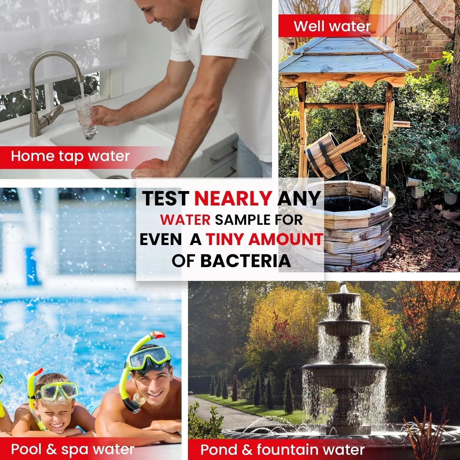 Bacteria Water Test Kit – Coliform, E. coli & Salmonella Detection for Well & Tap Water | Rapid Home Drinking Water Screening Kit with Lab-Quality Results | Leaping Lynx - Maple Wellness Supplements