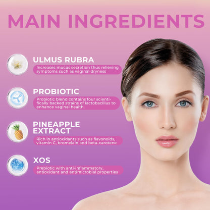 BAKAKOUL Feminine Probiotics Gummies for Women, Vaginal Probiotics with Slippery Elm,Prebiotics & Probiotics Supports pH Balance,Immune Health, Vegan - Maple Wellness Supplements