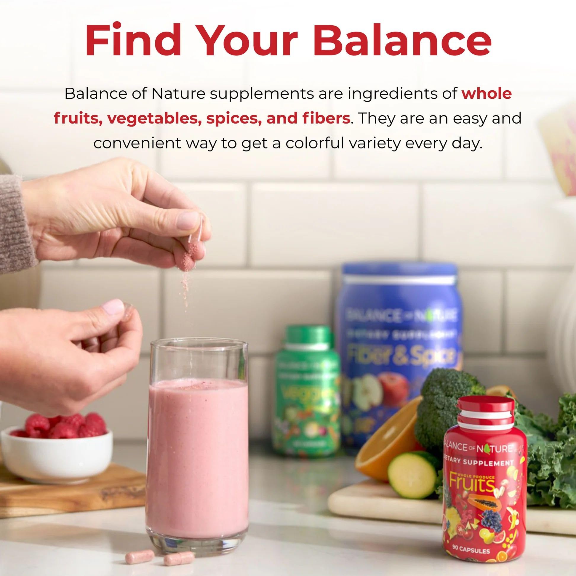 Balance of Nature Whole Fruits Supplement with Superfood Fruits - Maple Wellness Supplements