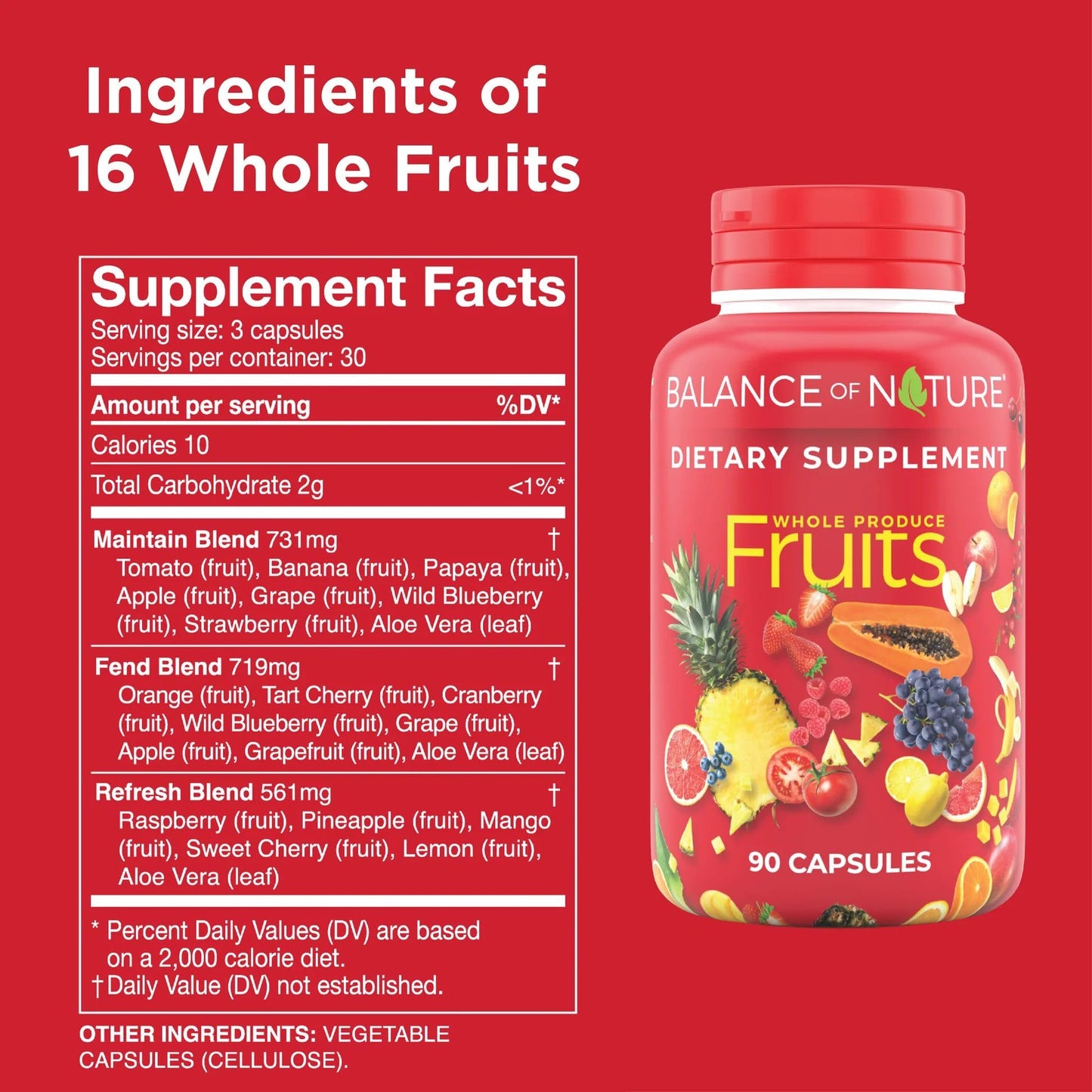 Balance of Nature Whole Fruits Supplement with Superfood Fruits - Maple Wellness Supplements