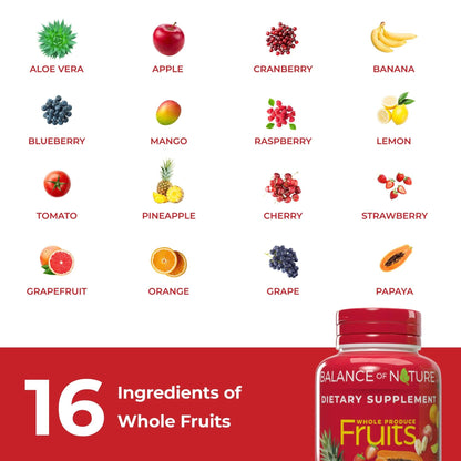 Balance of Nature Whole Fruits Supplement with Superfood Fruits - Maple Wellness Supplements