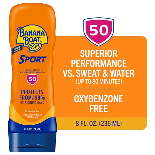 Banana Boat Sport Ultra SPF 50 Sunscreen Lotion, 8oz | Banana Boat Sunscreen SPF 50 Lotion, Oxybenzone Free - Maple Wellness Supplements