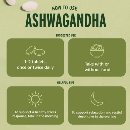 Banyan Botanicals Organic Ashwagandha - 1000mg per Serving - Cortisol Manager & Stress Relief Supplement - Adrenal Support for Mood, Restful Sleep & Muscle Recovery - 180 Tablets - Non-GMO, Vegan* - Maple Wellness Supplements