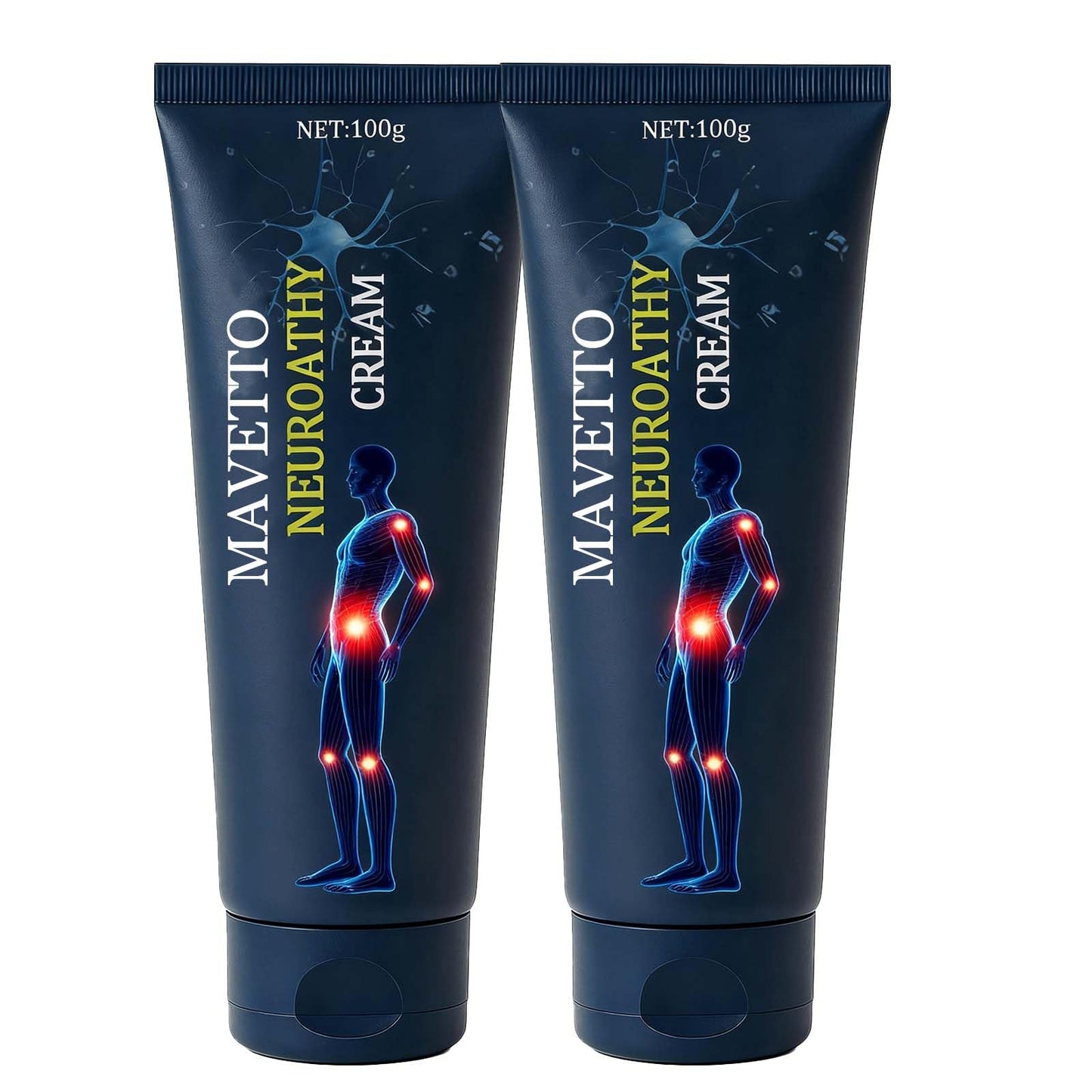Bare Basics MAVETTO Neuropathy Relief Cream, Neurosoothe Formula Nerve Cream, Contains Capsaicin, Arnica, Menthol, MSM and Glucosamine, Improve Joint Discomfort, Increase Mobility (2pcs) - Maple Wellness Supplements