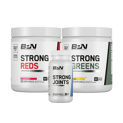 BARE PERFORMANCE NUTRITION BPN Health & Wellness Bundle, Strong Reds, Strong Greens Lemon, Strong Joints - Maple Wellness Supplements