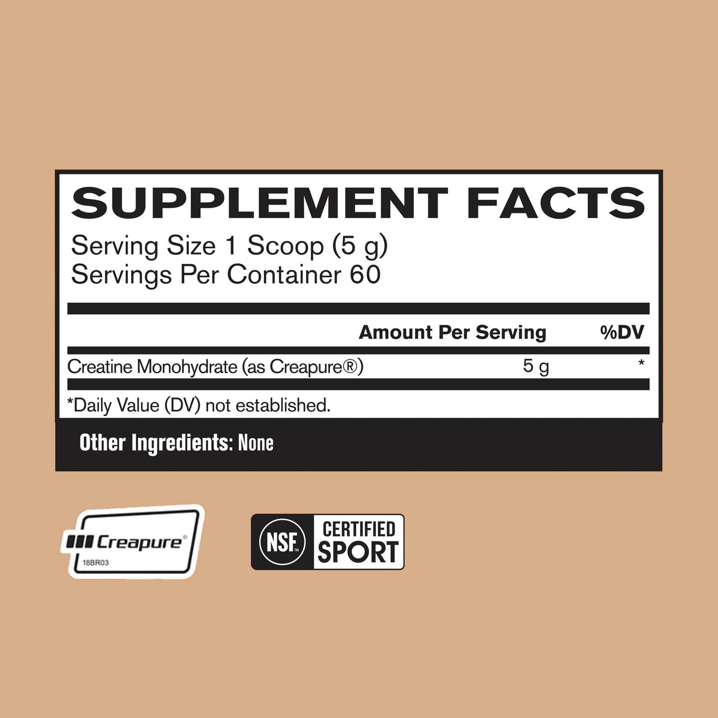 BARE PERFORMANCE NUTRITION, BPN Pure Creatine Monohydrate Powder by Creapure, 5g of Creatine per Serving, - Maple Wellness Supplements
