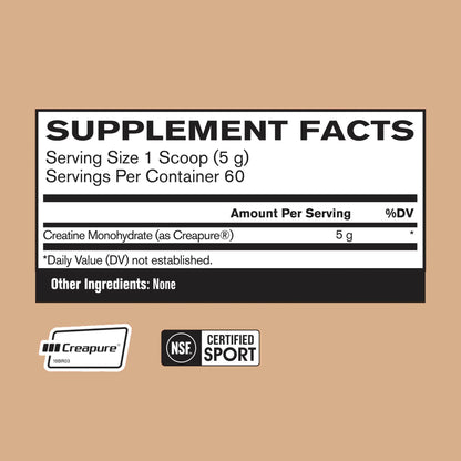 BARE PERFORMANCE NUTRITION, BPN Pure Creatine Monohydrate Powder by Creapure, 5g of Creatine per Serving, - Maple Wellness Supplements