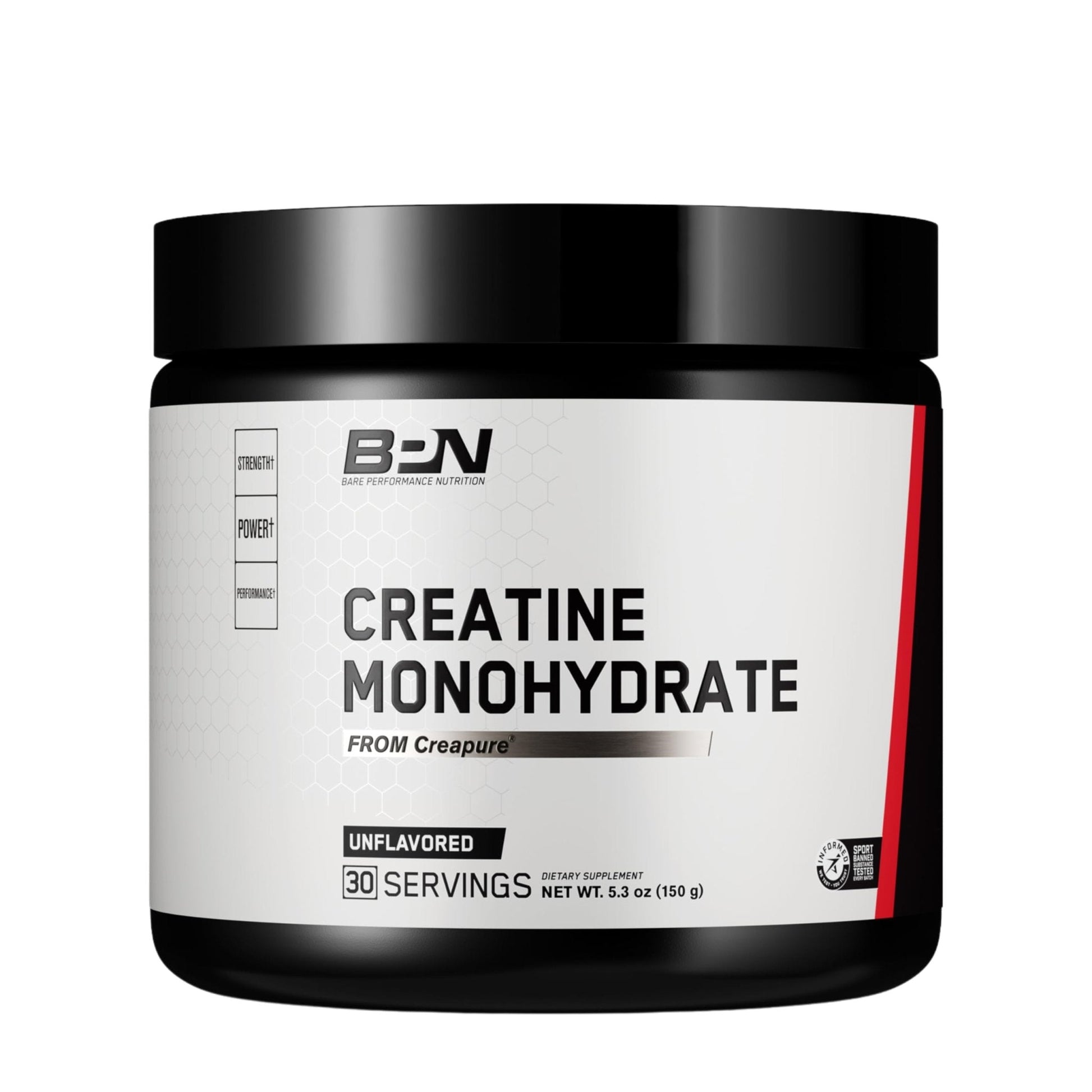 BARE PERFORMANCE NUTRITION, BPN Pure Creatine Monohydrate Powder by Creapure, 5g of Creatine per Serving, Supports Muscle Growth - Maple Wellness Supplements