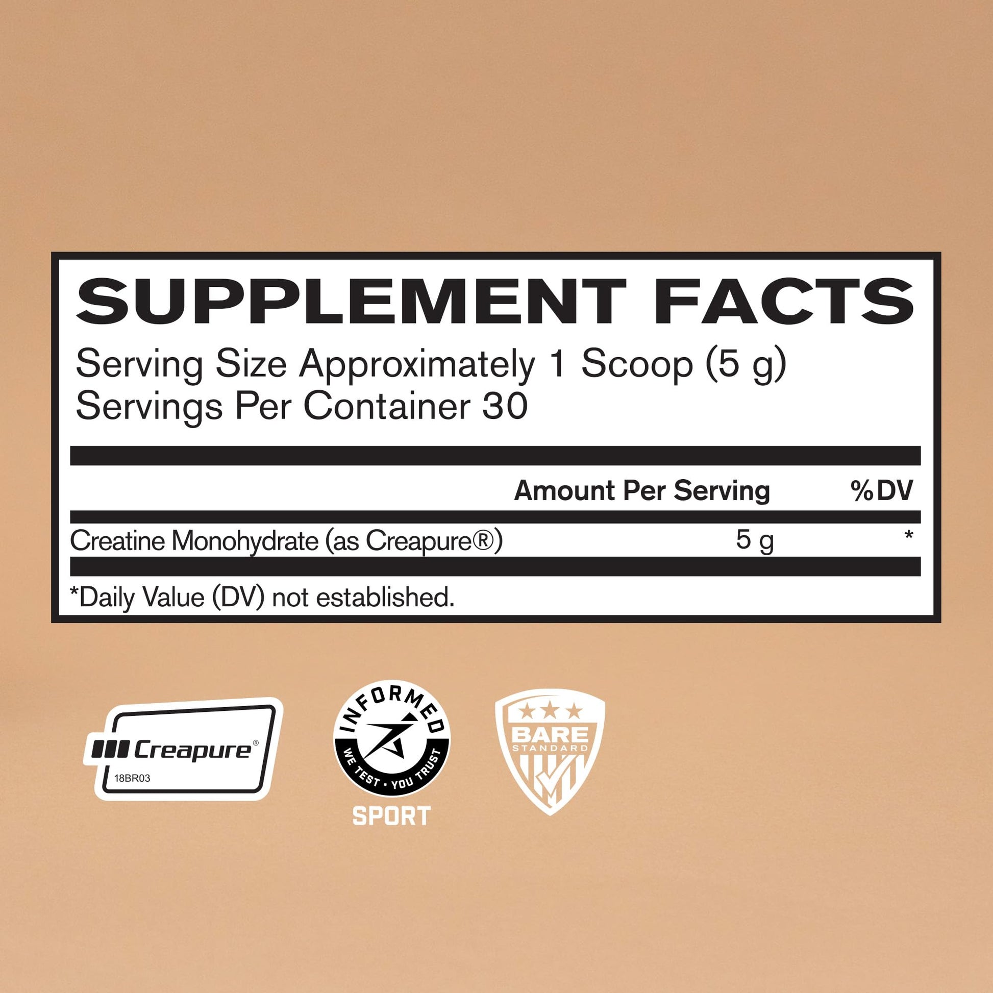 BARE PERFORMANCE NUTRITION, BPN Pure Creatine Monohydrate Powder by Creapure, 5g of Creatine per Serving, Supports Muscle Growth - Maple Wellness Supplements