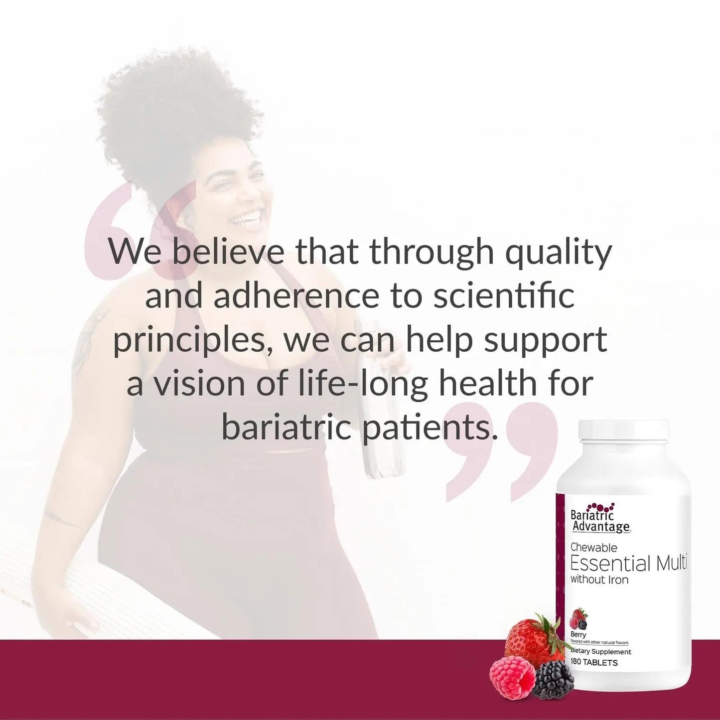 Bariatric Advantage Chewable Essential Multivitamin Without Iron - 200 DV of Key Nutrients - Trace Mineral Support - Maple Wellness Supplements