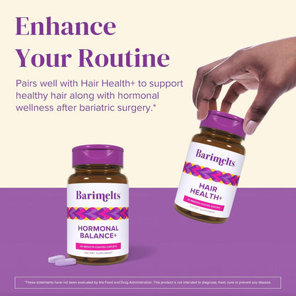 BariMelts Hormonal Balance+ for GLP-1 Users and Bariatric Patients - DIM, NAC & Chasteberry Supports Hormone Balance for Women - 60 Smooth-Coated Caplets (1-Month Supply) - Maple Wellness Supplements
