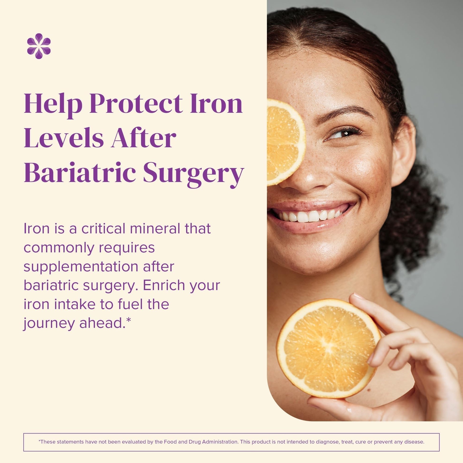 Barimelts Iron with Vitamin C, 90 Fast-Dissolving Tablets (1-Month Supply), Sugar-Free Bariatric Iron Supplement for Women, Natural Orange Flavor - Maple Wellness Supplements