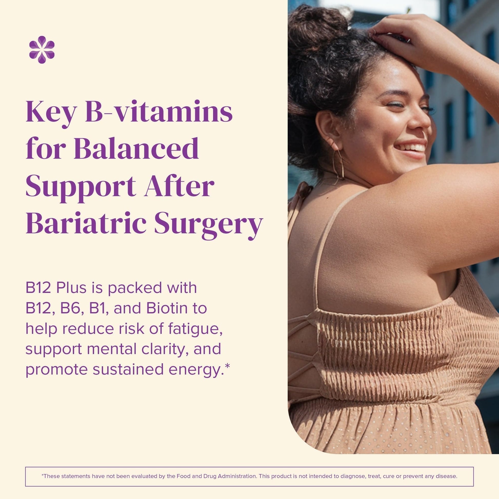 BariMelts Vitamin B12 Plus, 90 Fast-Dissolving Tablets (3-Month Supply), Sugar-Free Bariatric Vitamins for Women, Includes B12, B6 - Maple Wellness Supplements