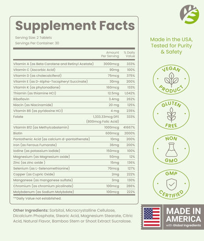 BariSlim Advanced Chewable Bariatric Multivitamin Tablets - Bariatric Vitamin and Supplement for Post Bariatric Surgery Including Gastric Bypass and Gastric Sleeve | Wild Cherry (60 Count) - Maple Wellness Supplements