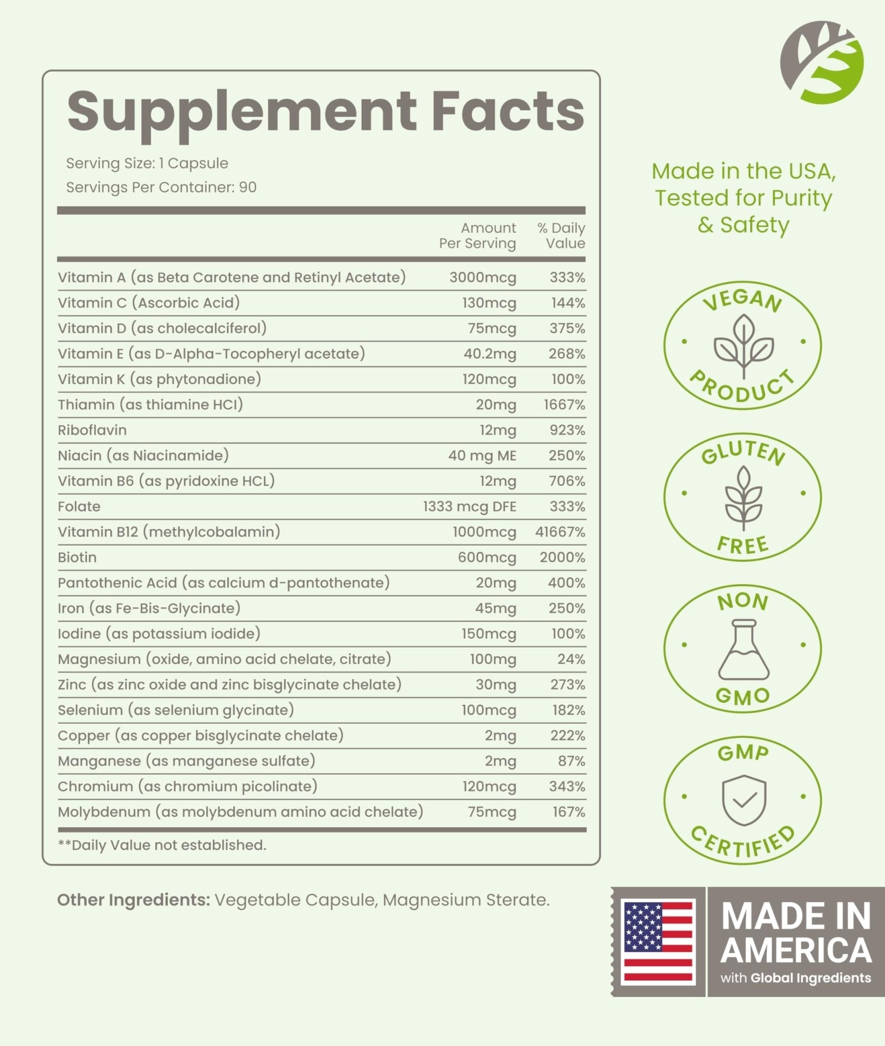 BariSlim Advanced Once Daily Bariatric Multivitamin Capsule - 45 mg of Iron - Bariatric Vitamin for Post Bariatric Surgery Including Gastric Bypass and Gastric Sleeve | 90 Day Supply - Maple Wellness Supplements