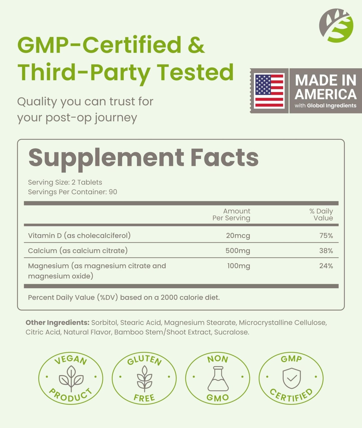 BariSlim Bariatric Calcium Citrate with Magnesium & Vitamin D Tabs - 500mg Calcium Citrate - Formulated for Post Weight Loss Surgery - Supports Bone Health | Mixed Berry | 180 Tablets - Maple Wellness Supplements