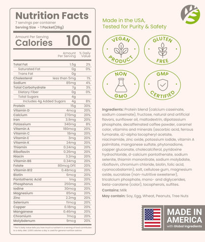 BariSlim High Protein Shake - Delicious & Nutritious Meal Replacement Shake - Low Sugar & Carb - Formulated for Bariatric Patients & Post-Weight Loss Surgery Support | Carmel Caffe Latte (9 oz) - Maple Wellness Supplements