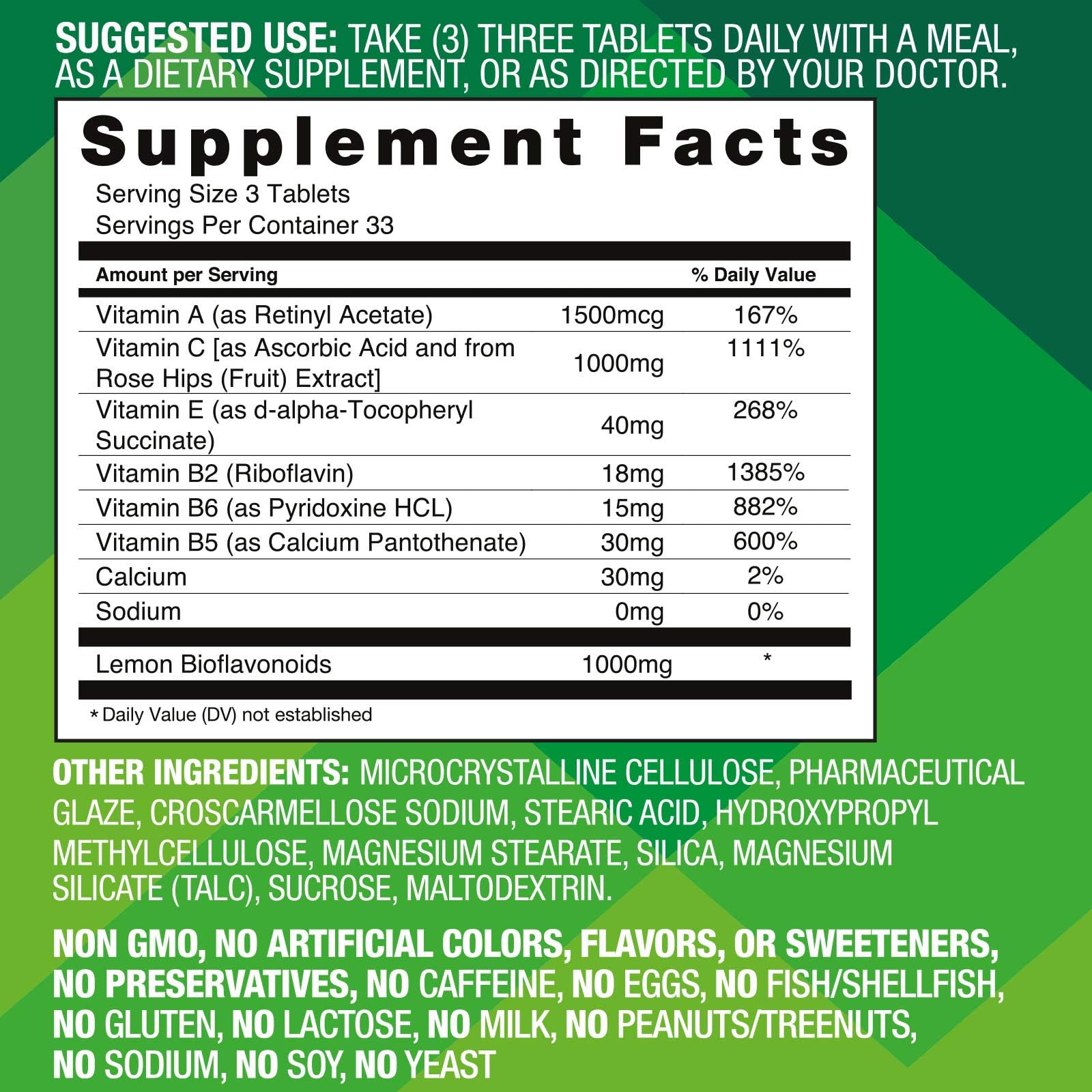 Basic Brands Aller Vite Nasal Support Tablets for Seasonal Allergy Relief, High Bioflavonoid Complex with Vitamins and Calcium, Gluten Free Daily Supplement, 100 Tablets - Maple Wellness Supplements