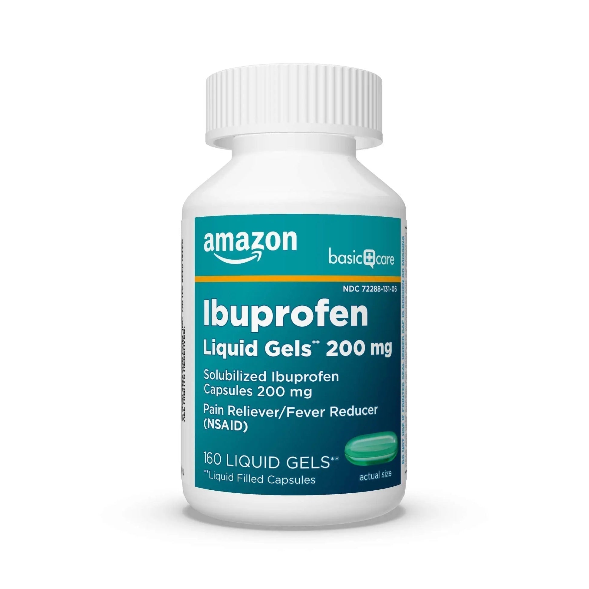 Basic Care Ibuprofen Liquid Gels, 160 Count - Maple Wellness Supplements
