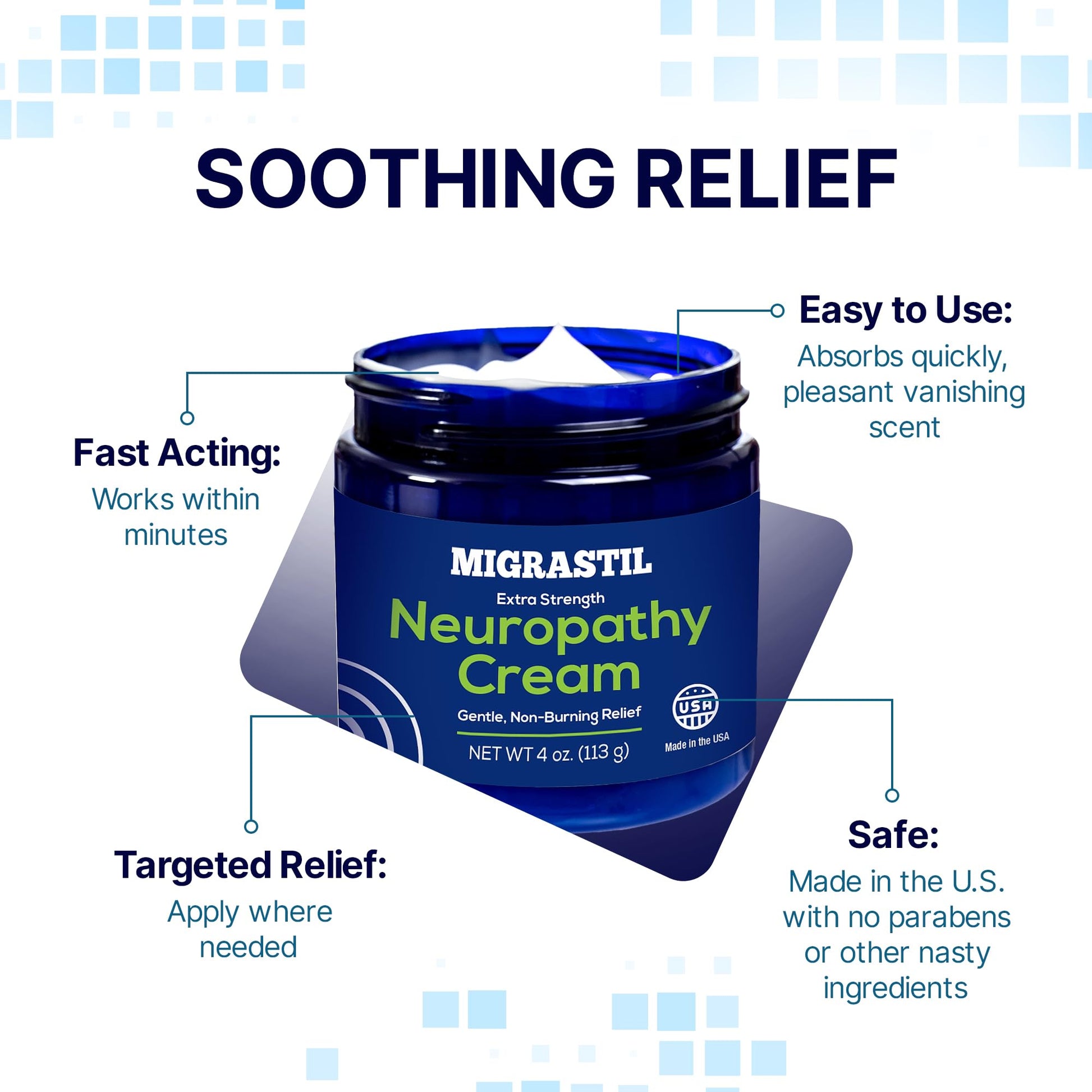 Basic Vigor Migrastil Extra Strength Neuropathy Cream (4 oz) and PainBlock Roll-On (3 oz) Bundle - Maple Wellness Supplements