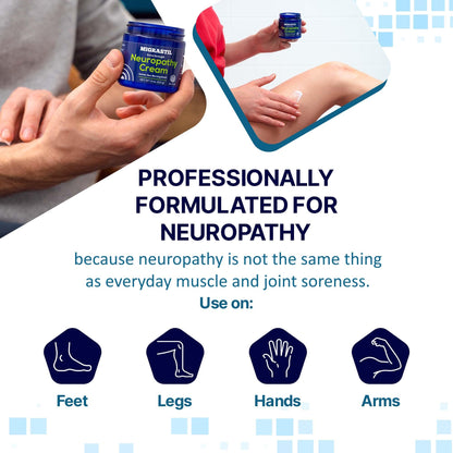 Basic Vigor Migrastil Extra Strength Neuropathy Cream (4 oz) and PainBlock Roll-On (3 oz) Bundle - Maple Wellness Supplements