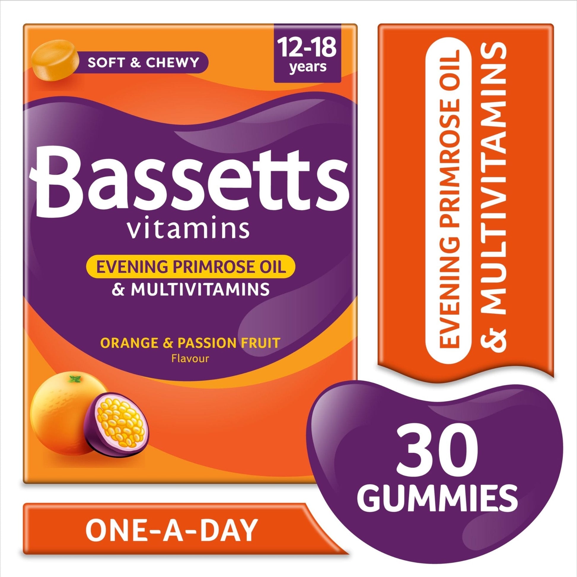 Bassetts Vitamins 12-18 EPO Orange & Passion Fruit 30's, 94.2 g, Orange and passionfruit - Maple Wellness Supplements