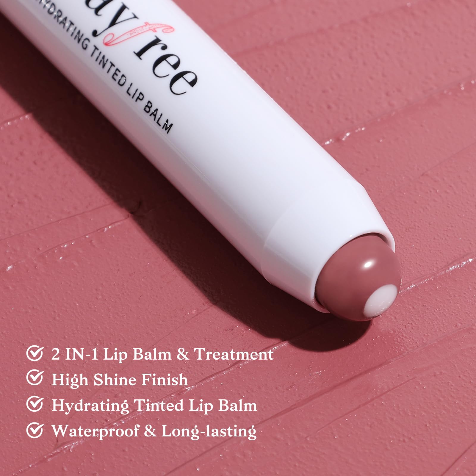 bayfree Tinted Lip Balm Plumper, Glossy, Pump Lips, Lightweight, Moisturize & Tint with Jojoba Seed Oil, Vegan Lipbalm Lip Care, Vintage Violet - Maple Wellness Supplements