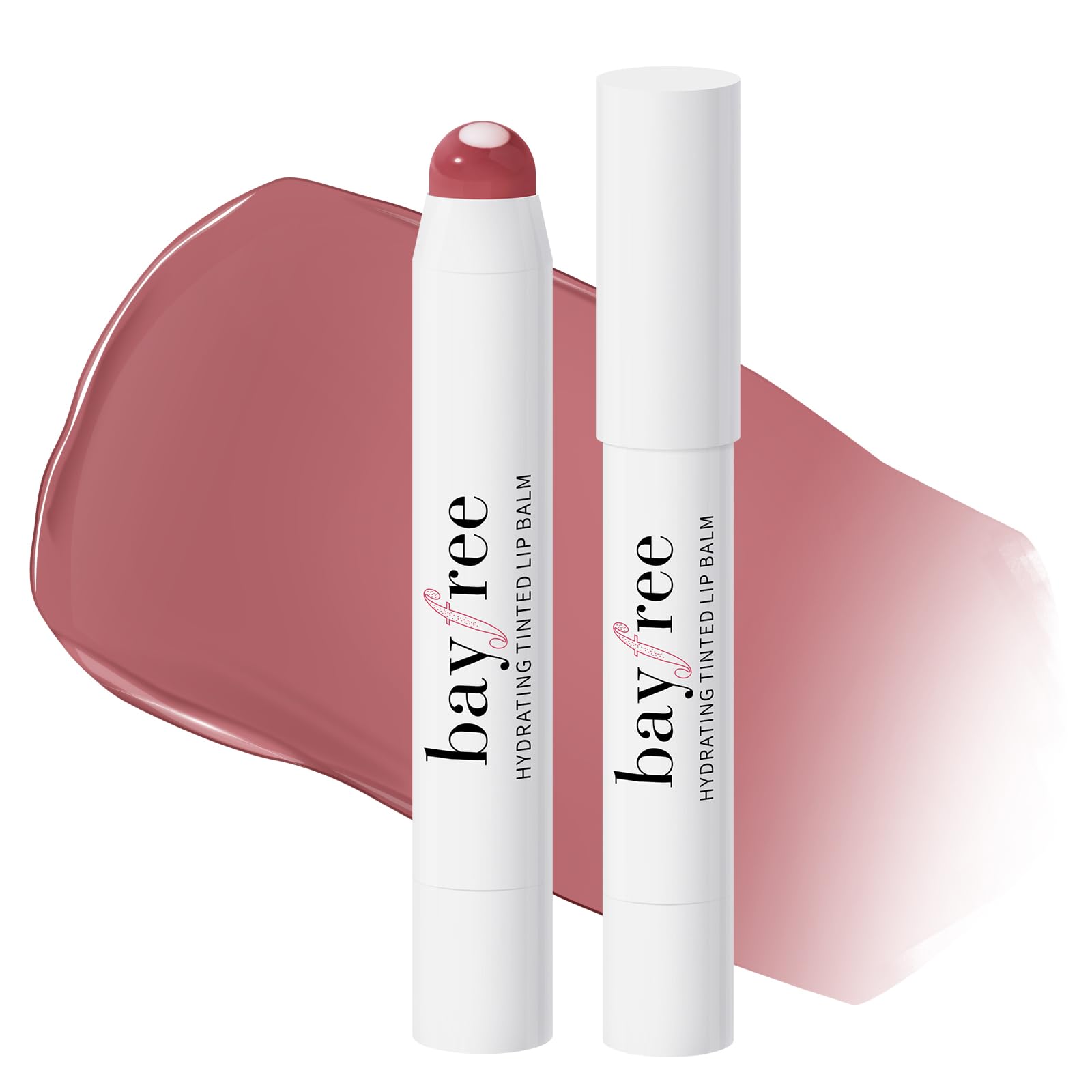 bayfree Tinted Lip Balm Plumper, Glossy, Pump Lips, Lightweight, Moisturize & Tint with Jojoba Seed Oil, Vegan Lipbalm Lip Care, Vintage Violet - Maple Wellness Supplements