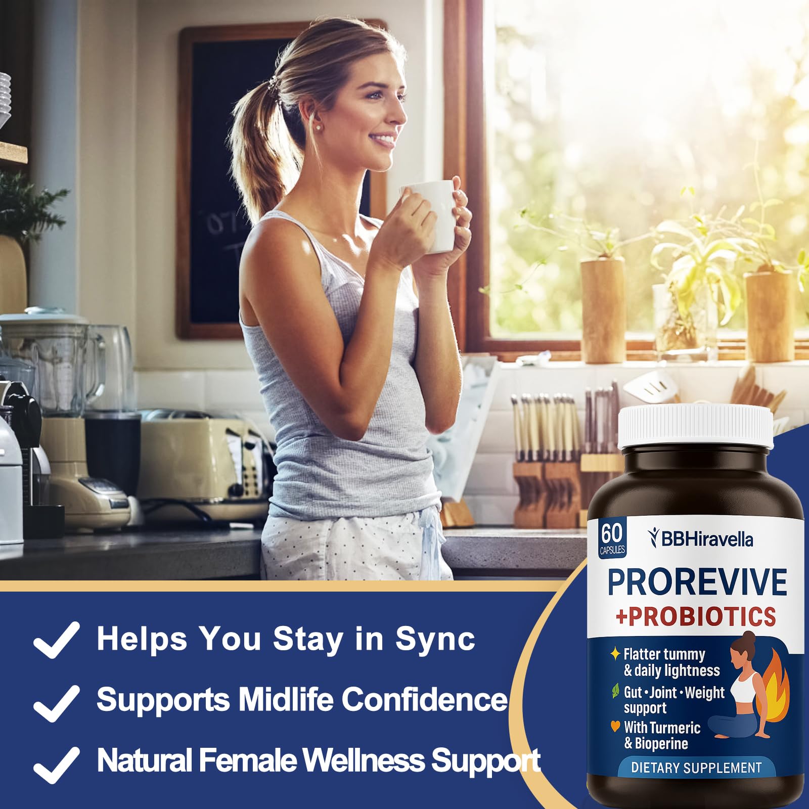 BBHiravella Prorevive for Women Menopause Support | Joint Comfort, Sexy Midsection Curves, Menopause Bloat Relief - Maple Wellness Supplements