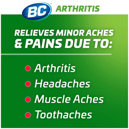 BC Powder Arthritis Pain Reliever, Aspirin Dissolve Packs, 50 Count Powder Packets - Maple Wellness Supplements