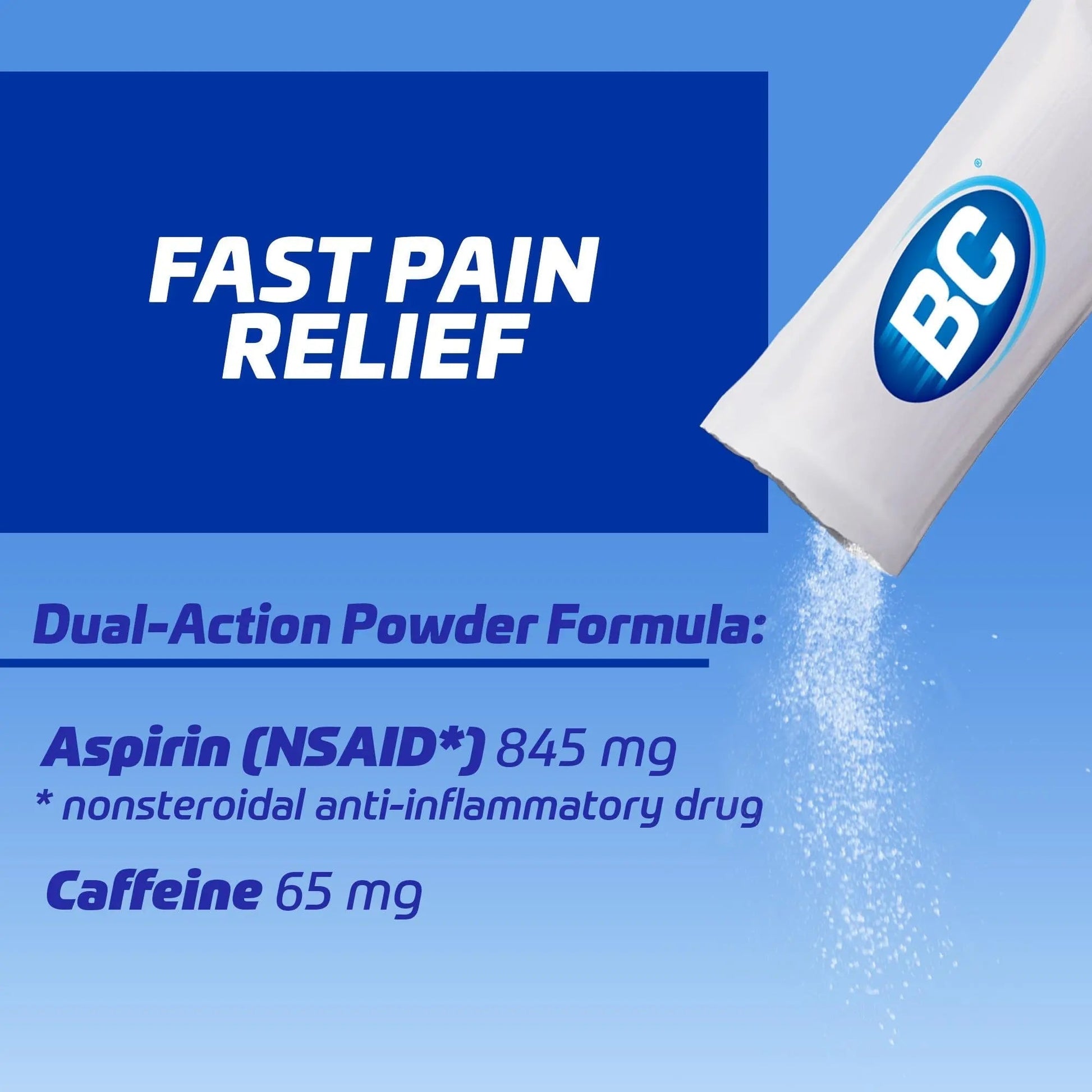 BC Powder | Fast Pain Relief | Arthritis | Aspirin (NSAID) & Caffeine | 50 Count and BC Powder | Fast Pain Relief | Aspirin (NSAID) & Caffeine | 50 Count - Maple Wellness Supplements