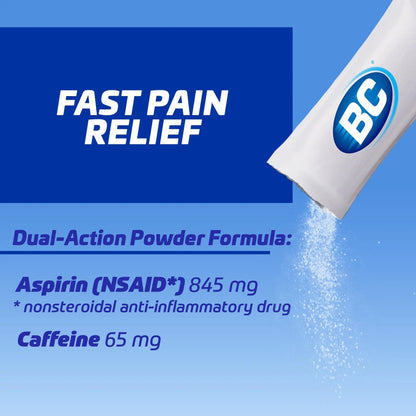 BC Powder | Fast Pain Relief | Arthritis | Aspirin (NSAID) & Caffeine | 50 Count and BC Powder | Fast Pain Relief | Aspirin (NSAID) & Caffeine | 50 Count - Maple Wellness Supplements