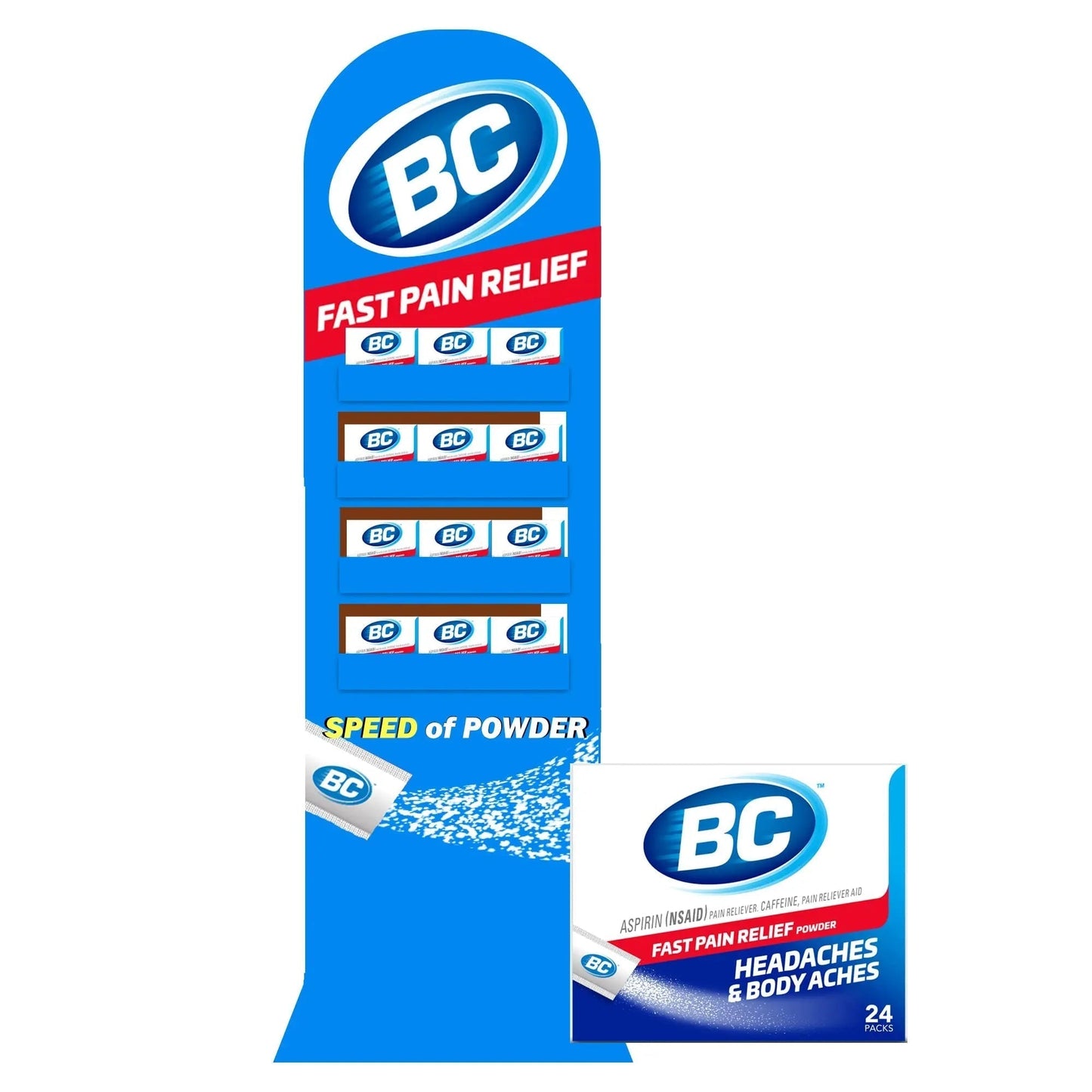 BC Powder Original Strength Pain Reliever, 24 Powder Sticks, 36 Units Display - Maple Wellness Supplements