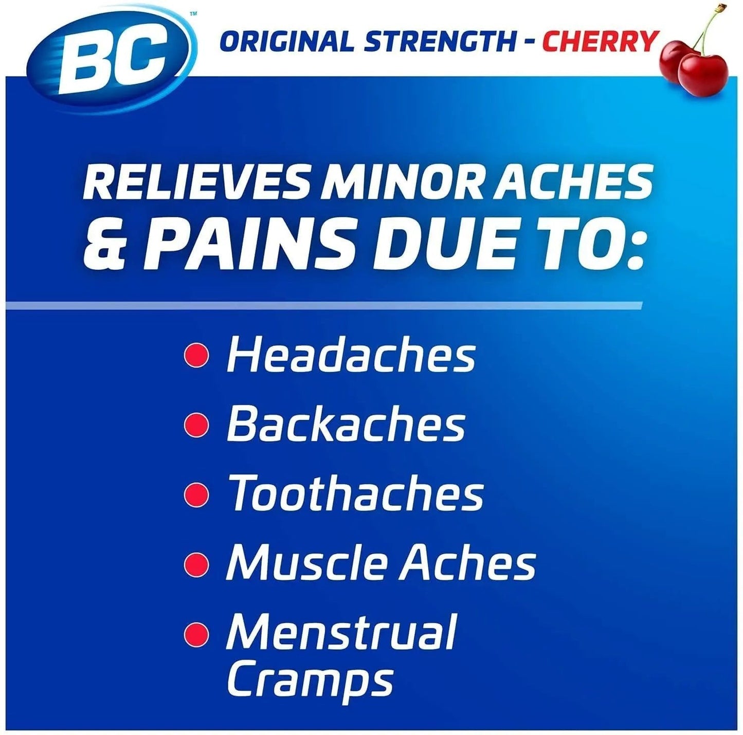 BC Powder Pain Reliever, Cherry Flavor Aspirin Dissolve Packs, 24 Count Powder Packets (6 Pack) - Maple Wellness Supplements