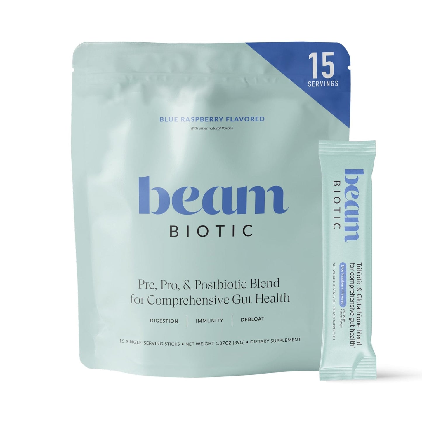 Beam Biotic Probiotics for Women – Gut Health & Digestive Health Powder with Pre, Pro & Postbiotics + Glutathione, Daily Probiotic Drink for Bloating Relief & Gut Balance - Maple Wellness Supplements