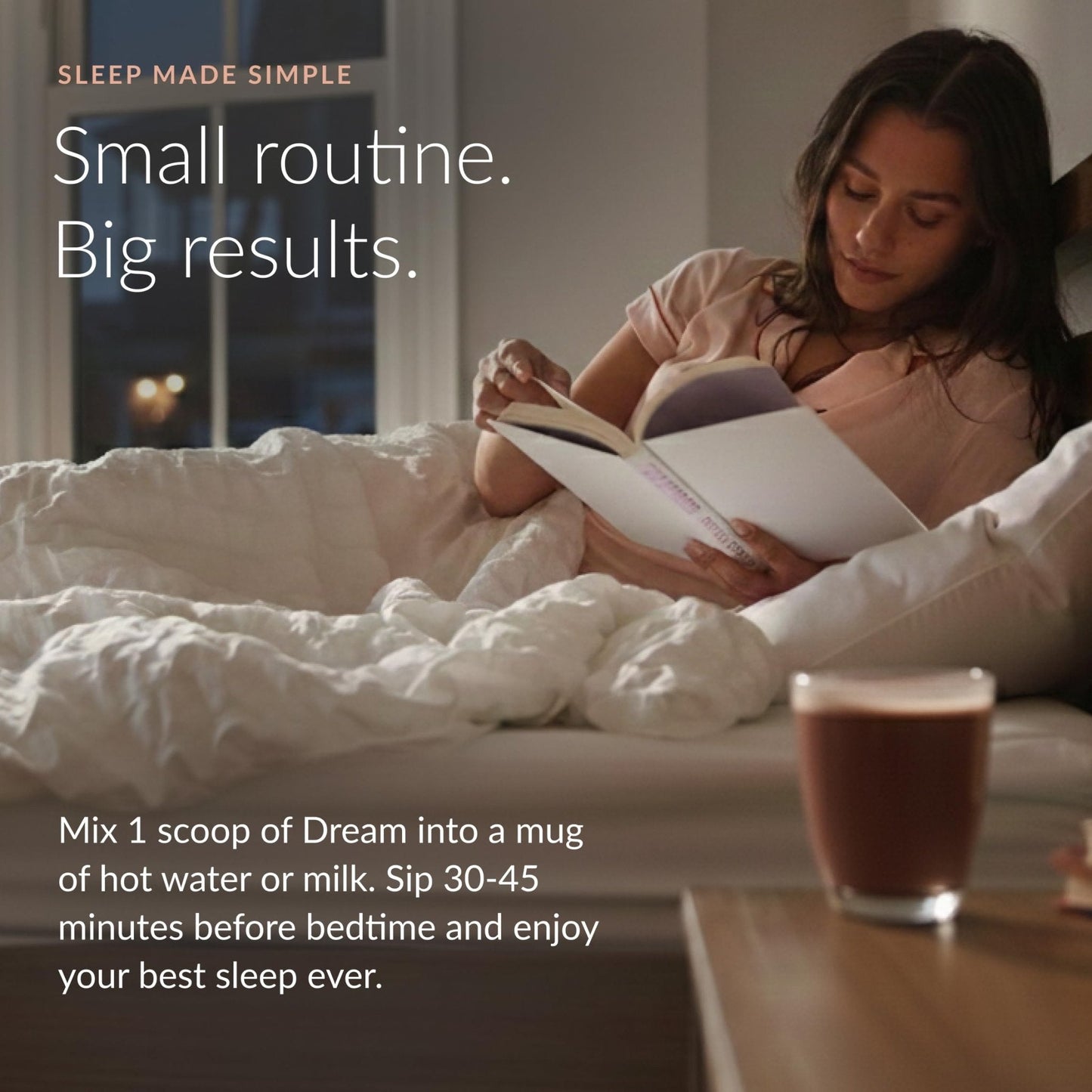 Beam Dream Sleep Powder – Sleep Aid for Adults with Melatonin, Magnesium, L-Theanine, Reishi Mushroom & Apigenin Sleep Supplement, Sleepy Cocoa Bedtime - Maple Wellness Supplements